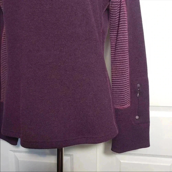 PrAna Wool Blend Purple Stripe Sweater Size Small​​ - Picture 5 of 10